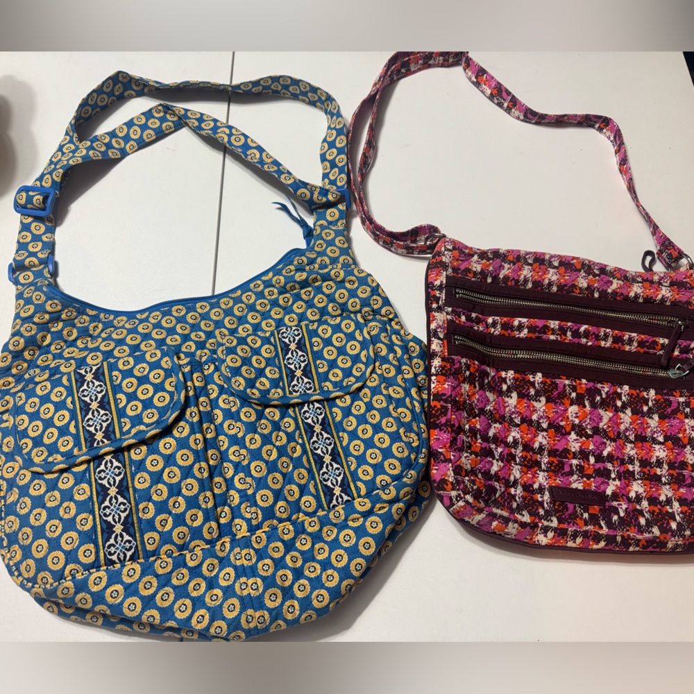 Vera Bradley bag bundle tote crossbody purse quilted fabric set plaid floral